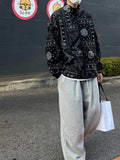 Paisley Fleece Zip-up