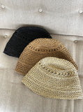 [1+1] Wako Summer Straw Bucket Hat