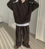 Corduroy Cody Set-up Pintuck Wide Loose-Fit Hood Two-Piece Thick Brushed