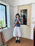 Deduce Snap Button Balloon Bermuda Pants