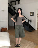 Niro Out Pocket Roll-Up Bermuda Pants