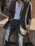 Kates leather over blazer