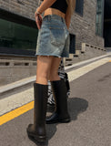 Bohemian Half-Length Denim Pants