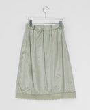 Asumi Satin Glossy Lace Layered Midi Skirt