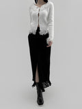 Fluon fringe cardigan