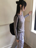 Soun wool tensel cut see-through layered T-shirt