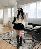 Bebe Corduroy Lace Belted Skirt Pants