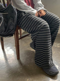 Tendren Stripe Banding Wide Pants