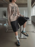 City Double Knee Rivet Bermuda Pants