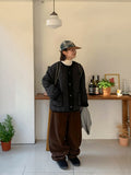 Duin Brushed Cotton Balloon Wide Pants