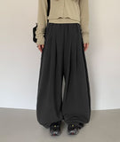 [BAONHAUS] Hedinen Pintuck Banding Wide Training Pants