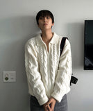 Infinity Cable Long Sleeve Knit Cardigan