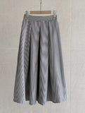 Nekoring Check Pleated Long Skirt