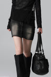 Stitch Brush Denim Skirt