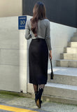 Keeville Brushed Slit Long Skirt