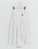 Natan Shirring Belt Banding Long Skirt
