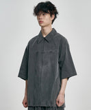 Paneled Zip-Up Shirt