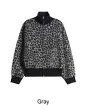 Neto Leopard High Neck Zip-up