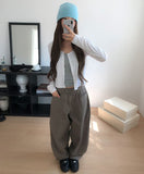 Minute Dot U-Neck Long Sleeve Cardigan