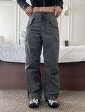 Snap Cargo Wide Pants