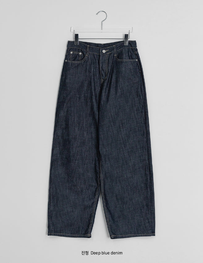【BAON】Kyukaton Summer Raw Denim Wide Pants BAON (バオン) - キュカトンサマー生デニムワイドパンツ