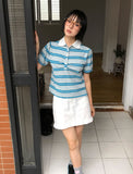 LINEN FRILL MINI SKIRT