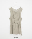 Grine Pigment String Layered Sleeveless One Piece