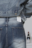 Peach Vintage Wash Denim