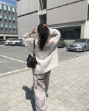 [Plan] Soft Off Loose Fit Angora Knit