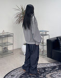 Kyren Balloon Pintuck Denim Pants