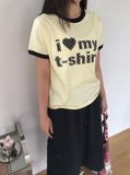 Essini Dot Patch Ringer Short Sleeve Tee