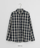 Cleon Navy Check Over Shirt