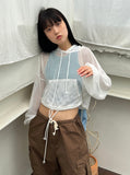 NET CROP SUMMER HOODY