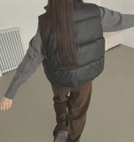 High-Neck Matte Padding Vest