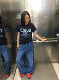 Ain Semi-Balloon Fit Wide Denim Pants