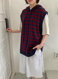 [unisex] Henken Stripe Hood Knit Vest