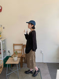 [unisex] Wild Color Linen Over Long Sleeve Tee