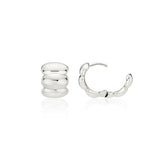 Ice Cushion (W) Wide One-Touch Earrings