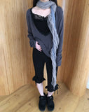 Tenver V-Neck Lace Long Sleeve T-Shirt