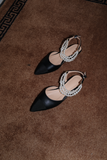 pearl stiletto loafers