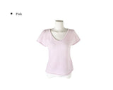 Poring V-neck short-sleeved knit