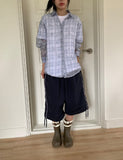 Rimu Summer Loose-Fit See-Through Check Shirt