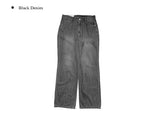 Mokin Black Denim Washing Wide Pants