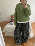 Bato Color Round Boucle Wool Knit