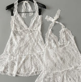 Lean Halter Lace Layered Frill Sleeveless