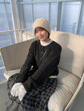 Oyui Color Round Basic Knit Cardigan