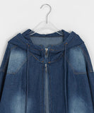 [unisex] Epfen Over Denim Hood Jumper