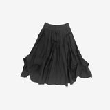 horen ribbon flared skirt