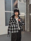 Philly loose fit checked hoodie jacket