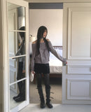 [Muffler set] Weck cable off-shoulder knit set